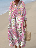 Women's Cashew Flower Print Casual Dress