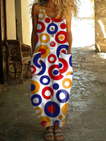 Women's VintagePolka Dots Print Casual Cotton Vest Jumpsuit