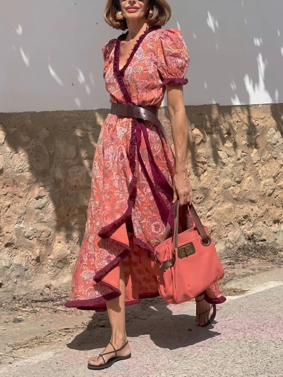 Women's Bohemian Elegant Vacation Printed Long Dress