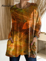 Women's Floral Pattern Art Print Casual Cotton T-shirt