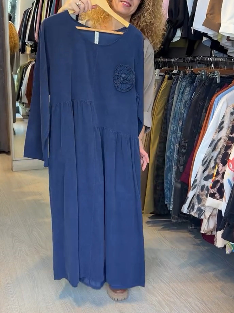 Women's Floral Patchwork Casual Cotton Dress