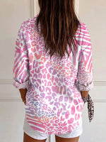 Women's Leopard Print Casual Long-sleeve Shirt