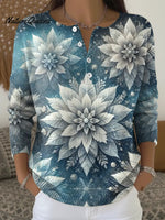 Women's Snowflake Casual Printed Sweater