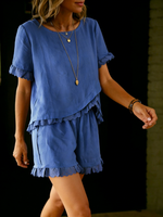 Retro Lace Loose Cotton-linen Two-piece Set