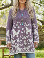 Butterfly Valley Hooded Knitted Sweater