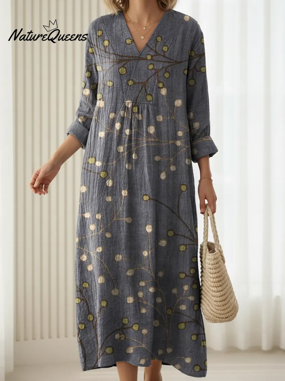 Women's Vintage Small Flowers Art Print Dress