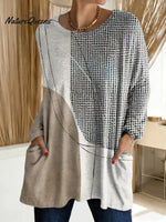 Women's Abstract Pattern Art Print Casual Cotton T-shirt