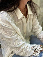Women's Lace Embroidered Cotton Shirt