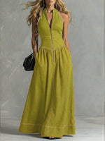 Fashionable Sleeveless Cotton Maxi Dress