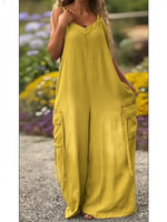Women's Cozy And Casual Linen And Cotton Jumpsuit