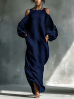 Women's Casual Cotton And Linen Dress