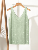 Stylish, Sparkling Rhinestone Knit Vest