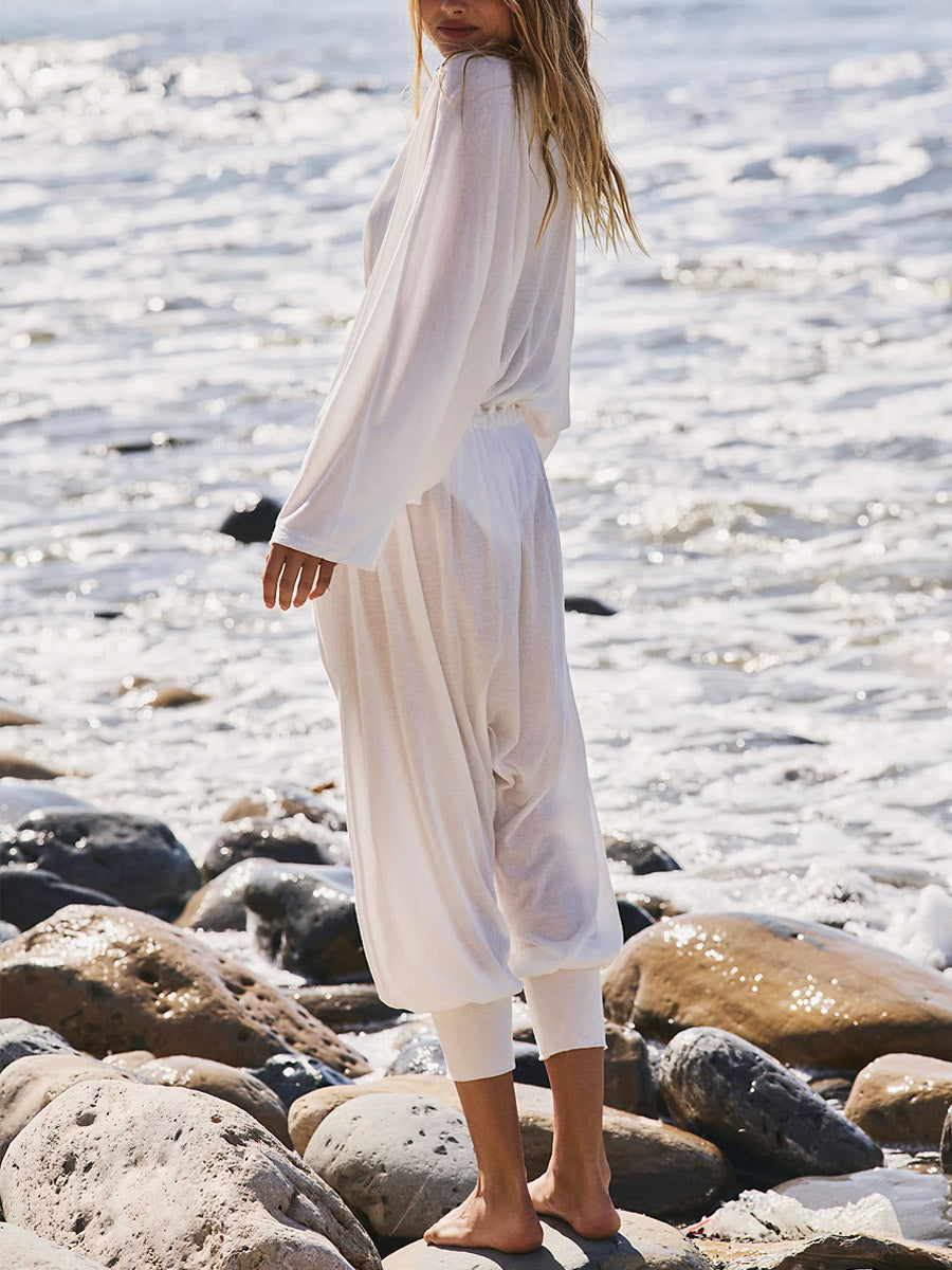Women's Solid Color Art Casual Stylish Comfortable Cotton Linen Jumpsuit