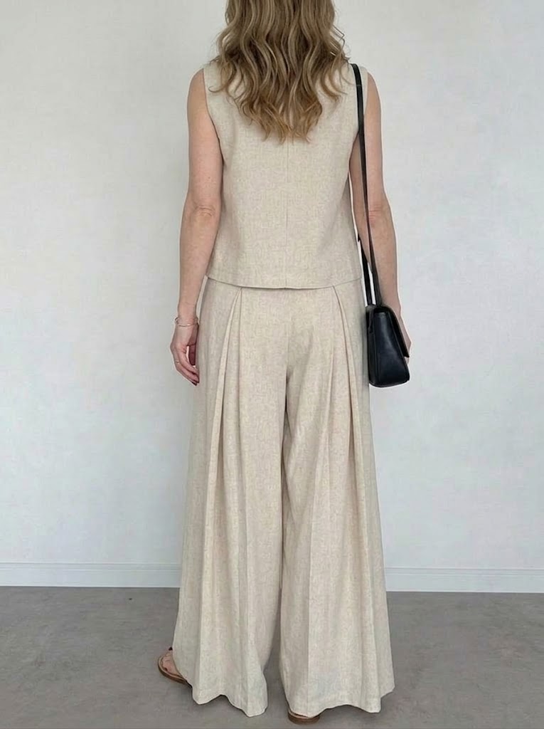Women's Minimalist High-end Linen Two-piece Set