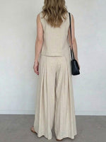 Women's Minimalist High-end Linen Two-piece Set