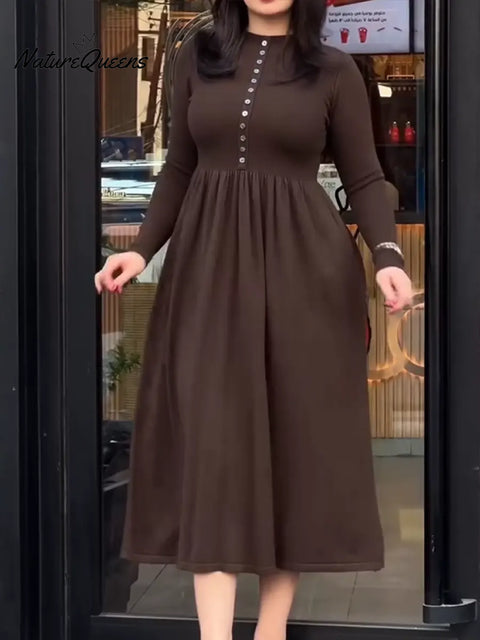 Women's Slim-fit Knitted Sweater Dress