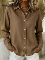 Unisex Casual And Cozy Denim Button-up Shirt