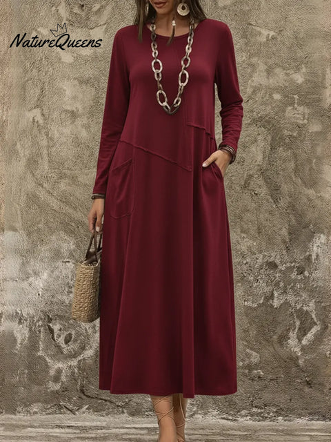 Women's Cozy And Casual Cotton Dress