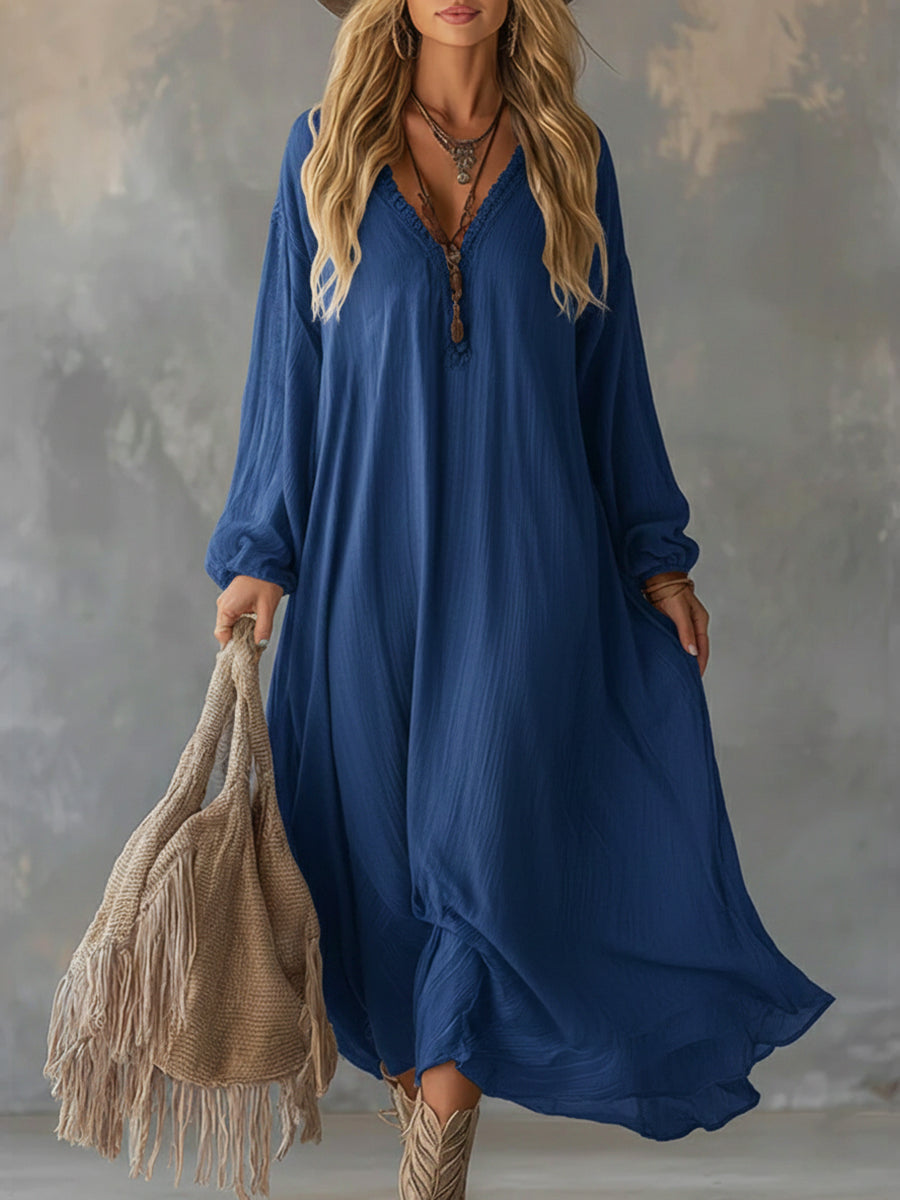 Lazy, Wrinkled Chiffon Dress