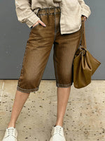 Women's High-waisted Casual Loose Denim Shorts