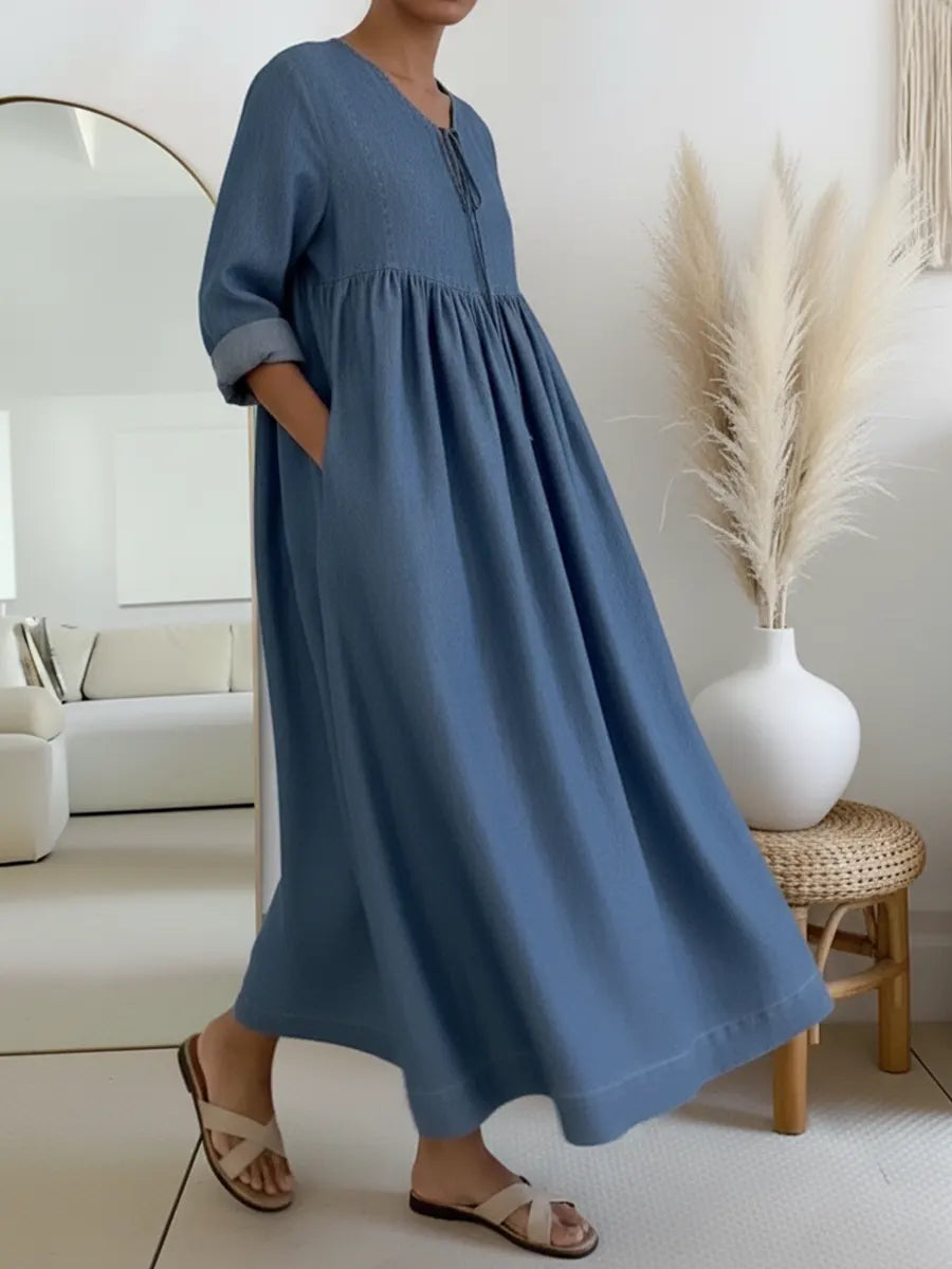 Women's Loose-fitting Denim Cotton Dress