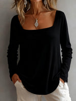 Women's Square-neck Long-sleeve Top