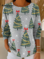 Women's Cute Fantasy Christmas Tree Casual Pullover Sweater