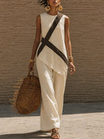 Women's Minimalist Artistic Linen Set