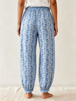 Women's Retro Floral Pattern Art Casual Stylish Cotton Linen Pants