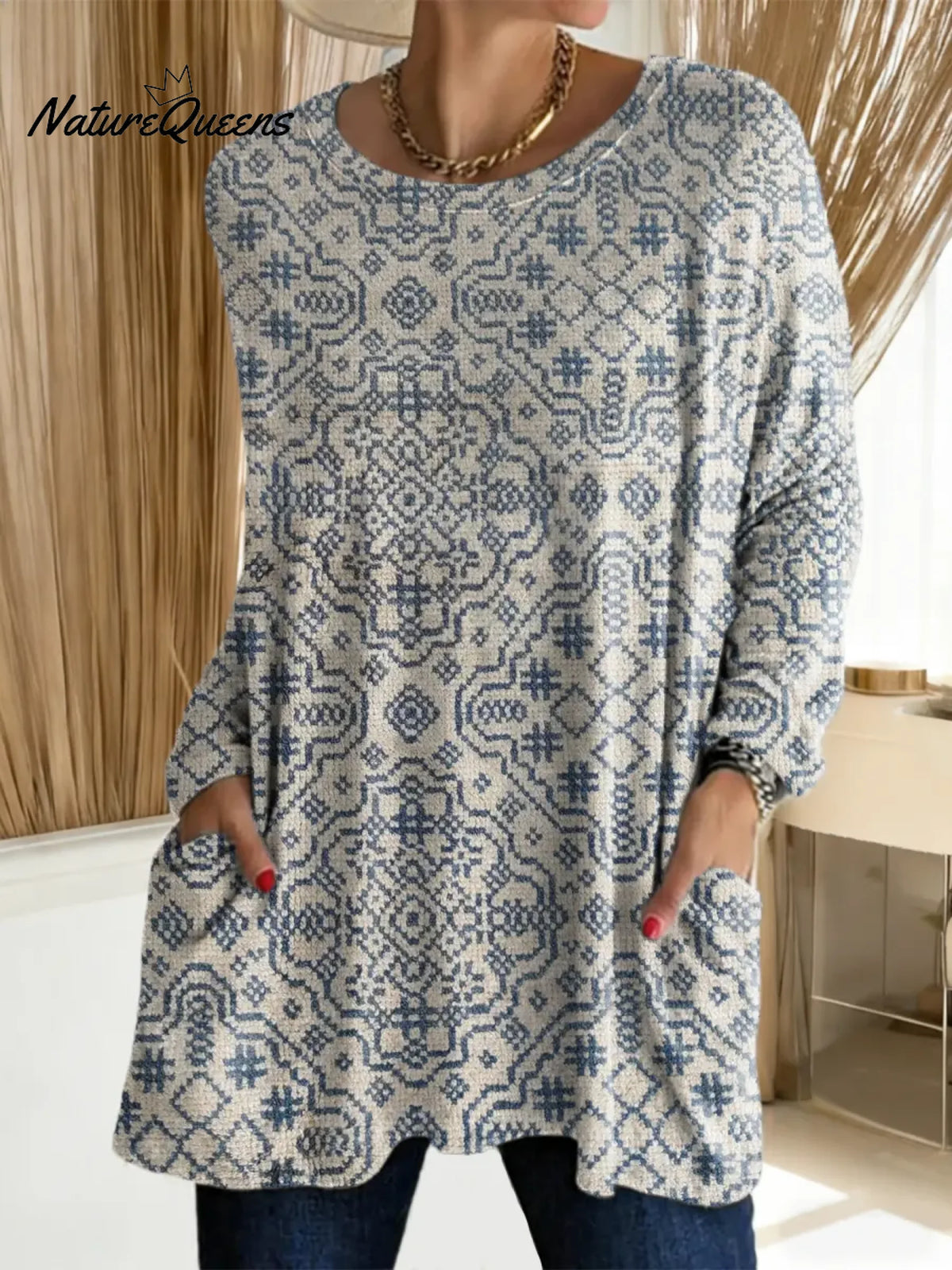 Women's Floral Pattern Art Print Casual Cotton T-shirt