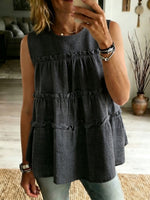 Women's Cozy Minimalist Solid-color 100% Cotton Round Collar Shirt