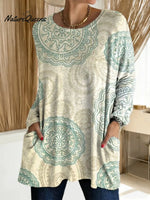 Women's Floral Pattern Art Print Casual Cotton T-shirt