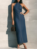 Slim-fit Sleeveless Denim Dress