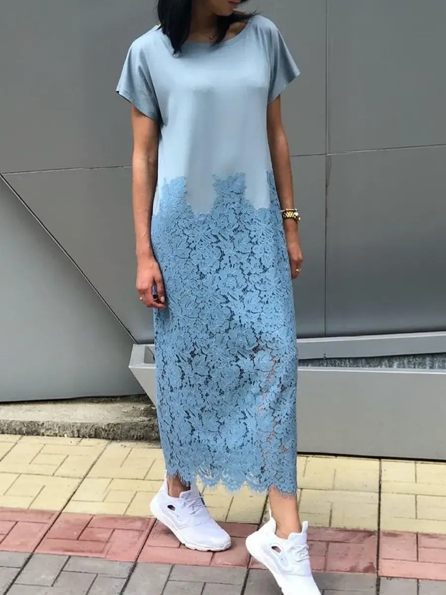 Women's Retro Lace Casual Stylish Cotton Dress