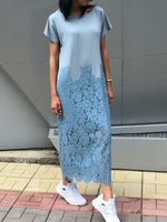 Women's Retro Lace Casual Stylish Cotton Dress