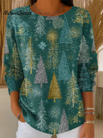 Women's Fantasy Christmas Tree Casual Pullover Sweater