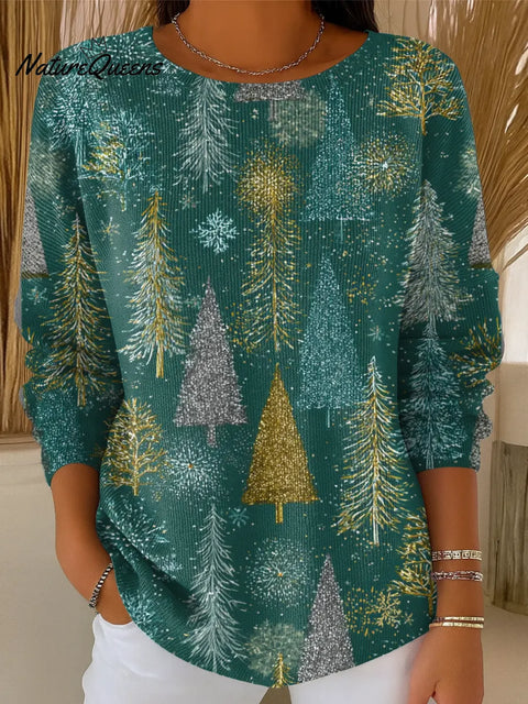 Women's Fantasy Christmas Tree Casual Pullover Sweater