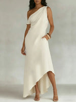 Irregular Cut Design Cotton and Linen Dress