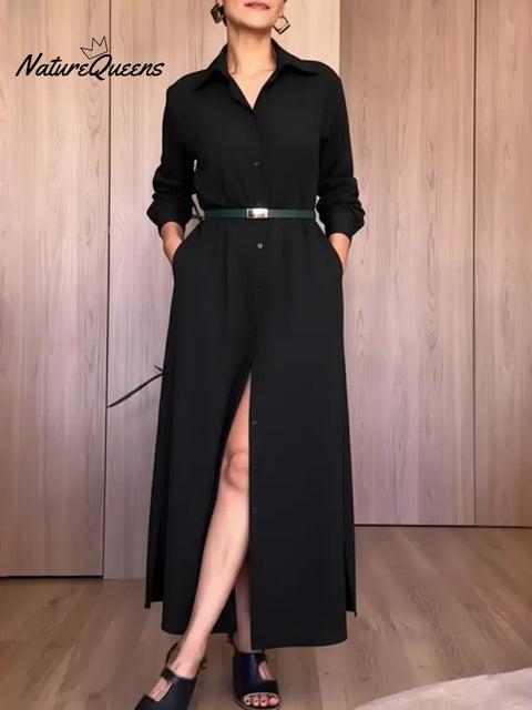 Women's Casual Cotton Shirt Dress