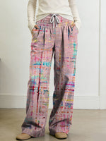 Women's Geometry Color Splicing Gradient Art Print Casual Pants