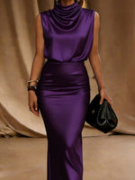 Women's Satin Sleeveless Dress