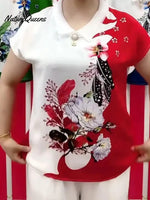 Women's Comfortable Printed Short-sleeved Top