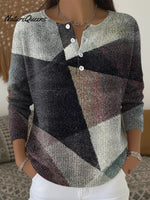 Women's Geometry Casual Printed Sweater