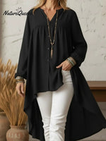 Boho Comfortable Solid Color Flowy Shirt