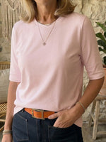 Cozy Minimalist Half-sleeve 100% Cotton T-shirt