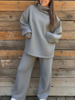 Cozy Sweatshirt And Wide-leg Pants Two-piece Set