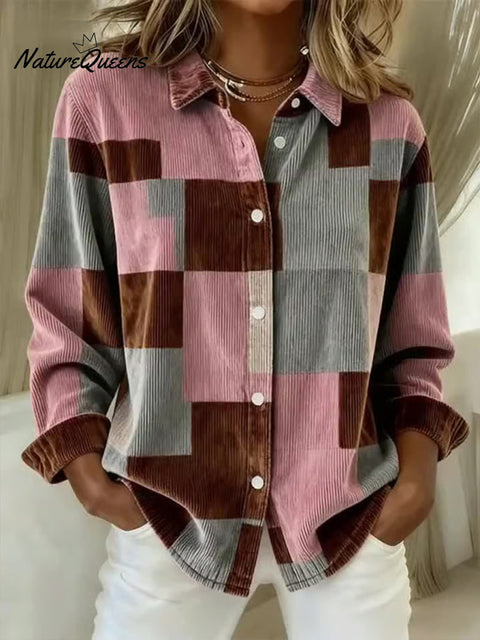 Women's Plaid Print Casual Cotton Shirt