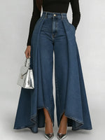 Women's High-Waisted Relaxed Wide-Leg Jeans – Effortless Everyday Comfort