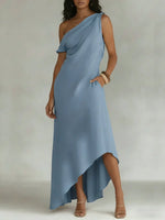 Irregular Cut Design Cotton and Linen Dress