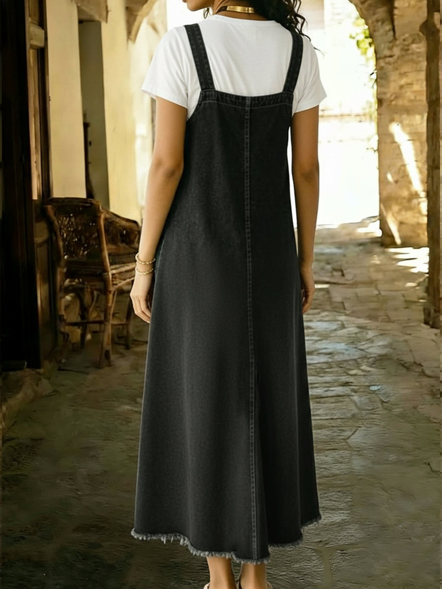 Women's Casual Sleeveless Cotton Denim Dress